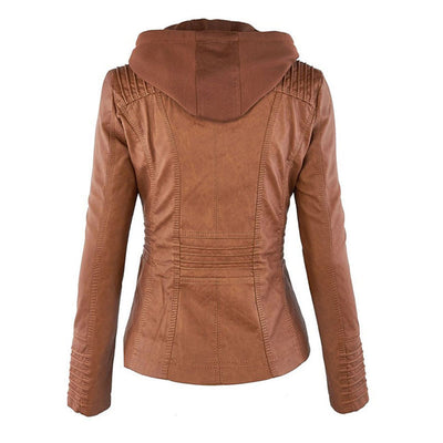 Bellini | Stylish leather jacket with hood