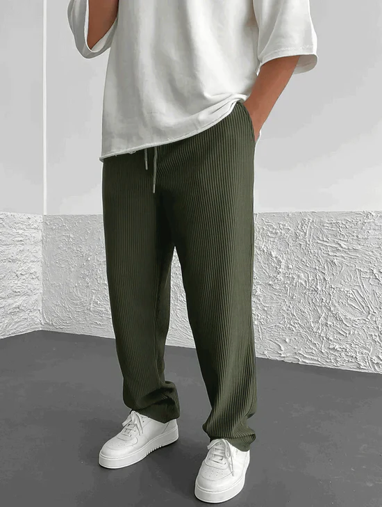 Avenli | Ribbed, relaxed fit trousers