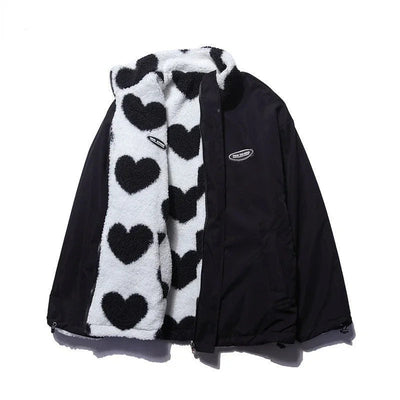 Katharina | Soft Reversible Jacket with Hearts