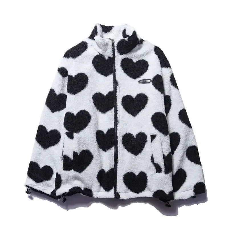Katharina | Soft Reversible Jacket with Hearts