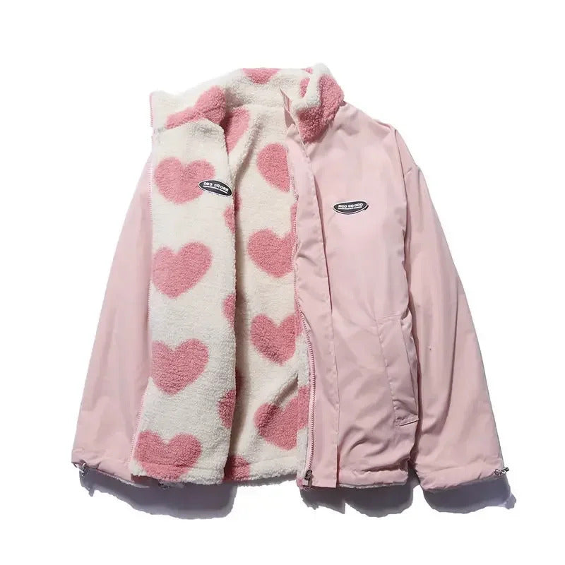 Katharina | Soft Reversible Jacket with Hearts