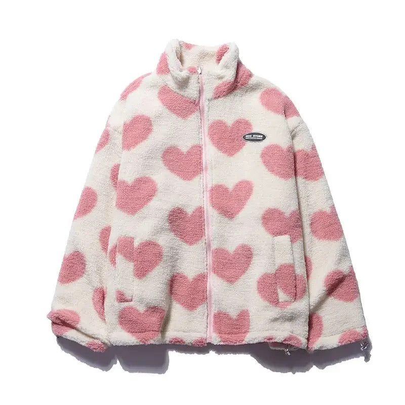 Katharina | Soft Reversible Jacket with Hearts