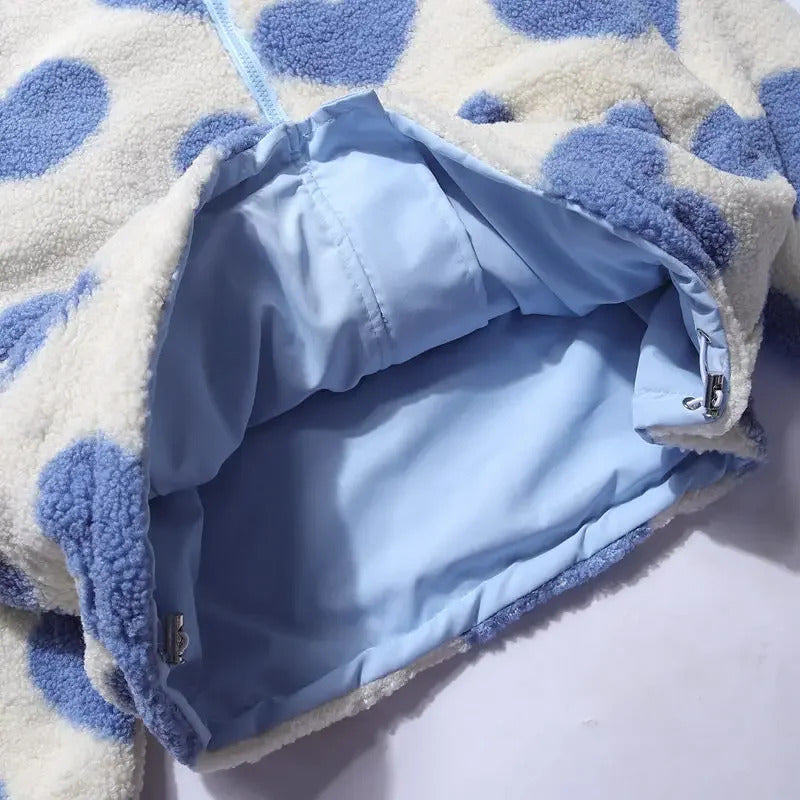 Katharina | Soft Reversible Jacket with Hearts