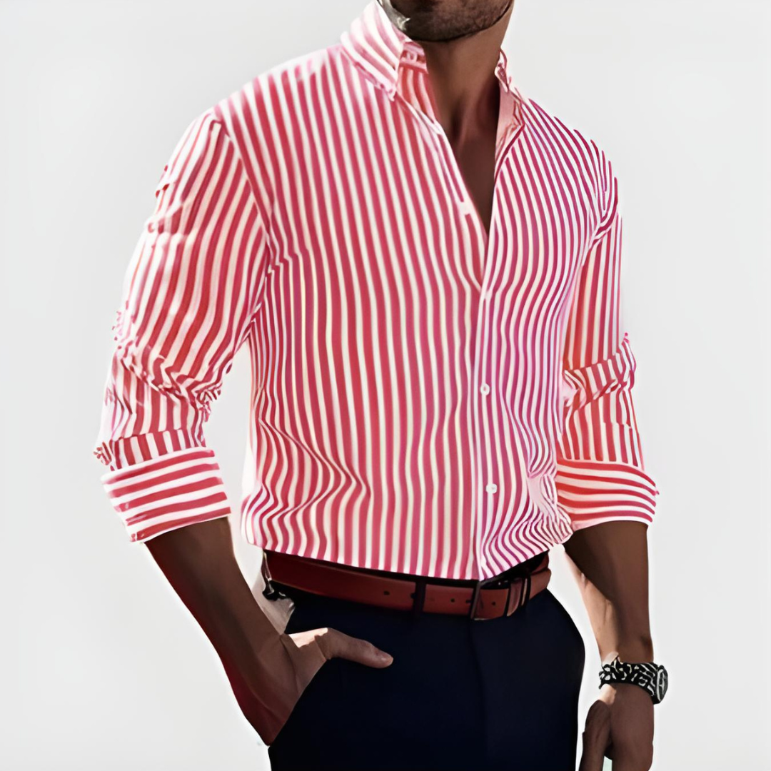 Avenli | Striped men's shirt - smart and confident