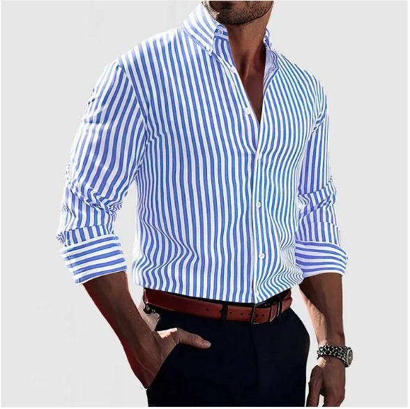 Avenli | Striped men's shirt - smart and confident