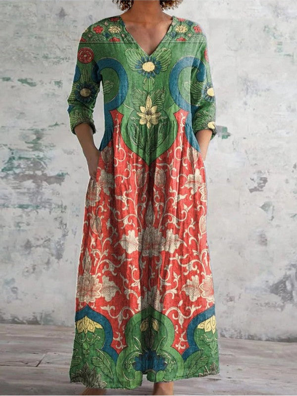 House | Vintage floral maxi dress